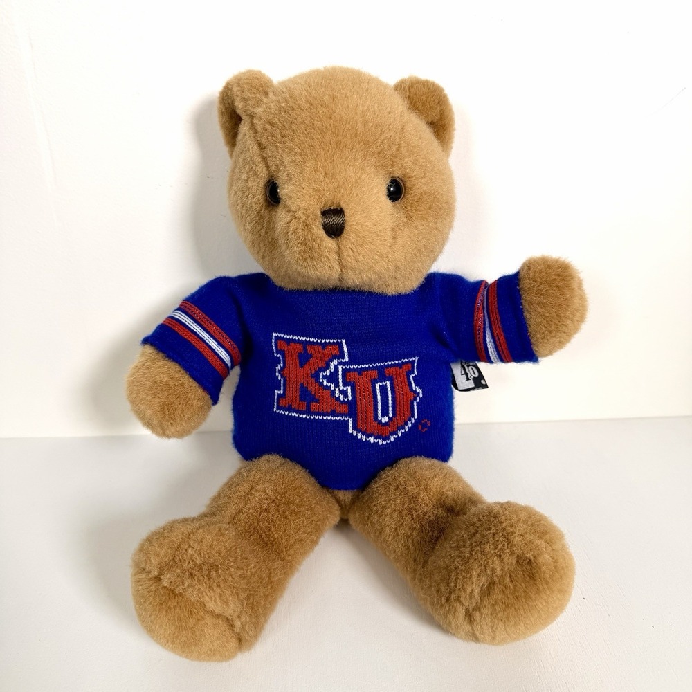 40 Point KU Kansas University Jayhawks Sweater Rock Chalk Teddy Bear 14"